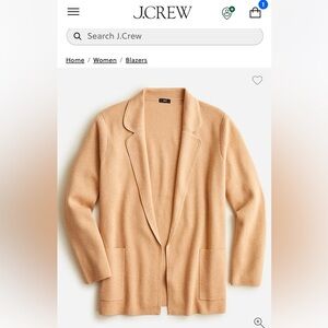 J.Crew Knit Blazer in Camel (Merino Wool Blend)
